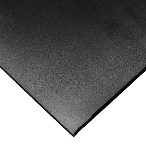 Herco 1/8" (0.125 in.) Thick Black Viton FKM Fluoroelastomer Rubber Sheet - ASTM D2000 60A - Pad - Matting - Gaskets - Seals - Cushioning - Vibration - Protection (12" x 12")