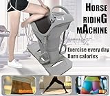 IntXanth Electric Horse Riding Machine, Horse Riding Exercise Machine with Safety Switch, Abdominal Exercises Fitness Equipment Horse Riding Machine for Home, 264LB Capacity, Grey