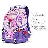 High Sierra Loop Backpack, Travel, or Work Bookbag with tablet sleeve, One Size, Unicorn Clouds/Lavender/White