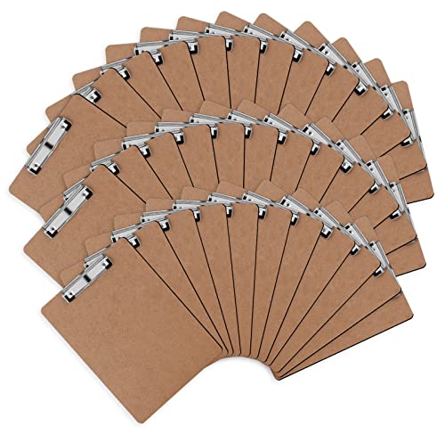 Clipboards, PANDRI 36 Pack Hardboard Office Clipboards, Low Profile Clip, Standard A4 Letter Size, Classroom Supplies, ECO Friendly