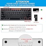 CaseBuy MacBook Pro 13 Inch Keyboard Cover Shortcuts for 2019 2018 2017 2016 MacBook Pro 13" 15" with Touch Bar Model A2159 A1989 A1706 A1990 A1707 MAC OS Shortcut Hot Keys Keyboard Protector