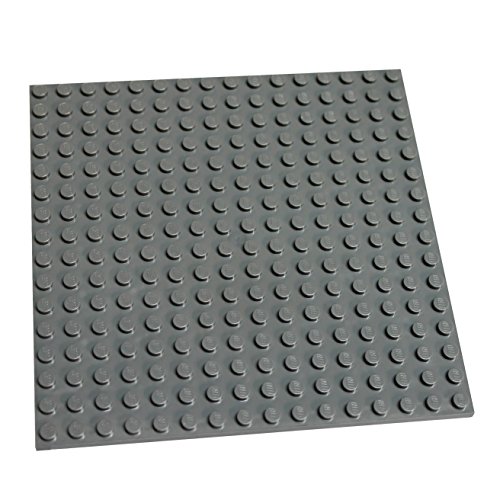 LEGO Parts and Pieces: Dark Gray (Dark Stone Grey) 16x16 studs (4.8 inches by 4.8 inches) Plate x1