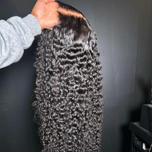 BEEOS 13x6 SKINLKE HD Lace Front Wig, Curly Pre-Plucked Bleached All Knots Invisible HD Lace Melt into Any Skin Tone True 180% Density 18 Inch Human Hair Wig