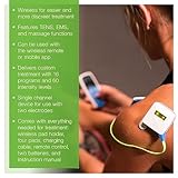 AccuRelief Wireless Tens Unit and EMS Muscle Stimulator - Includes Pulse Massager - Pain Relief Device with Remote and Mobile App, TENS Machine, TENS Device