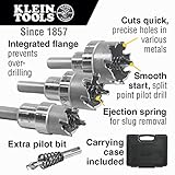 Klein Tools 31872 Heavy Duty Hole Saw Kit, Includes Carbide Hole Cutters and Pilot Bit in Rust-Proof Molded Plastic Case, 4-Piece