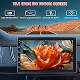 Single Din 10.1-inch CarPlay Touchscreen - Rotatable Wireless Android Auto Car Stereo - Bluetooth Phonelink GPS Navigation WiFi Dual USB AM FM Radio Backup Camera Input 2G+64G