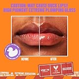 NYX PROFESSIONAL MAKEUP Duck Plump High Pigment Plumping Lip Gloss with Spicy Ginger, Vegan Lip Makeup - Cherry Spice (Transparent Red)