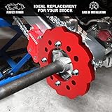 Canitu Sprocket Guard,Motorcycle 1/2 Poly Billet Aluminum Chainring Sprockets Chain Guard Protector Cover for Honda TRX250R / TRX450R / TRX400EX / TRX250X / TRX400EX (RED)