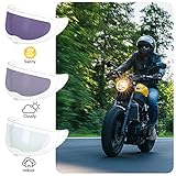 Photochromic Anti-Fog Helmet Visor Film,Auto Tint Transition Film for Motorcycle Helmet Visor from Clear to Tinted for Riding All Seasons Use,on Sunny or Cold or Cloudy Days(DARK)