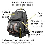 Klein Tools 55485 Tool Bag Backpack, Durable Electrician Backpack with 48 Pockets for Hand Tools, Waterproof Bottom, Removable Tool Carrier