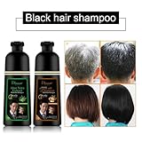 DISAAR Beauty Dye Black Hair Shampoo 5 Minutes Only Dying White Grey Yellow Damaged Hair Lasts Up To 4 Weeks Hair Care 400ml / 13.52fl.oz