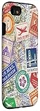 iPhone SE (2020) / 7 / 8 World Map Travel Passport Stamps Postage Stamp Case