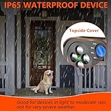 2025New Anti Barking Device, Bark Box Rechargeable Dog Barking Deterrent with Dual Frequency/6 Modes/IP65 Waterproof Multi-Ultrasonic Heads Stop Neighbors‘ Dog from Barking Up to 75ft(Deep Black)