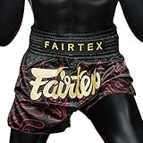 Fairtex Slim Cut Muay Thai Boxing Shorts (Black Lava, Medium)