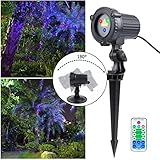 Laser Christmas Lights,Outdoor Garden Laser Lights Projector, Motion Star 3 Color Red Green Blue,Water Proof,Suitable for Outdoor Garden Decorative Lights