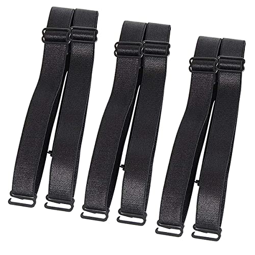 Magicmode 3Pairs Bra Straps Replacement 12mm Width Elastic Adjustable Removable Multi Color
