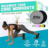 Elite Sportz Equipment Sliders for Working Out, 2 Dual Sided Gliding Discs for Exercise on Carpet & Hardwood Floors, Compact Core Gliders for Home Gym - Fitness Equipment & Full-Body Workout Accessories