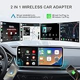 AACPLAY Wireless CarPlay & Android Auto Adapter – 2-in-1 Plug & Play Solution, Converts Wired Systems to Wireless, Compatible with iPhone & Android