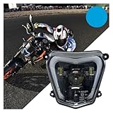 DOQUAMNEX Motorcycle Headlight Motorcycle Headlight Assembly Bike Hi-Low Beam DRL Headlamp Fit For K-tm Fit For DUKE 690 2012-2019 690R 2013-2017 Plug&Play Motorcycle Fog Lamp Assembly