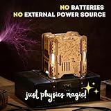 PUZZLE POTATO Tesla Box - Electronic Brain Teaser Puzzle Box - Wooden Treasure Chest for Adults - Money Puzzlebox for Cash Gift - Escape Room Game in a Box