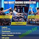 GTPLAYER Sim Racing Wheel Stand Simulator Cockpit Wheel Stand Racing Steering Shifter Mount fit for Logitech G25 G27 G29 G920 G923 Thrustmaster T330TS Gaming Stand Wheel Pedals NOT Included (Black)