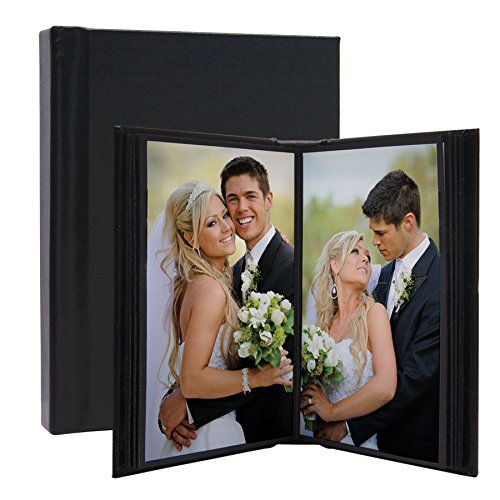 Neil Enterprises Inc. 10" x 12" Black Leather Self-Stick Photo Album - Holds 20 Photos