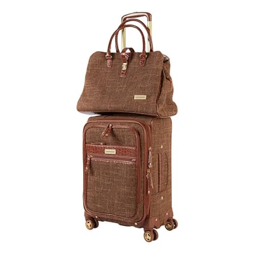 Samantha Brown Vintage 2-piece Tweed Luggage Set (Brown)