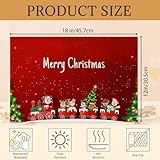 Placemats Set of 6,Christmas Santa Claus Linen Place Mats,Modern Washable Table Placemats 12"x18" Heat Resistant Table Mats for Dining Kitchen Party Holiday Decoration