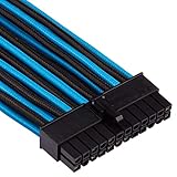 CORSAIR Premium Individually Sleeved PSU Cables Starter Kit – Blue/Black, 2 Yr Warranty, for Corsair PSUs