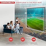 Pyle 72" Portable Motorized Matte White Projector Screen - Automatic Projection Display with Wall/Ceiling Mount, Remote and Case - for Home Movie Theater, Slide/Video Showing - PRJELMT76