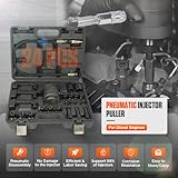 DUOYI Pneumatic Injector Puller 24pcs Diesel Injector Puller Set Labor-Saving Diesel Injector Extractor Tool for Diesel Engines Injector Puller Removal Set with Pneumatic Hammer,22pcs Adaptors