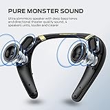 Monster Boomerang Neckband Bluetooth Speaker, Neck Wireless Wearable Speaker with 12H Playtime, True 3D Stereo Sound, Portable Soundwear, IPX7 Waterproof, for Home Sport Outdoor