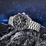 Pagani Design 1701 Moon Wristwatch Homage Men's Quartz Chronograph Watches Japan VK63 Movement Stianless Steel Bracelet 100M Waterproof Sport Watch…