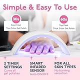 SUNUV UV LED Nail Lamp, Nail Dryer for Gel Polish UV Light for Nails with Sensor 2 Timers SUN9C Pink Gift for Women Girls