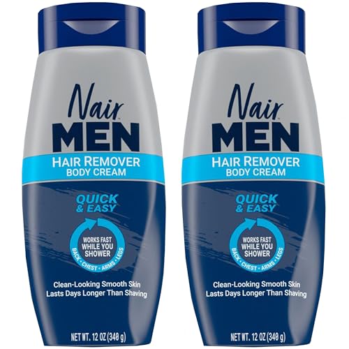 Nair Men Hair Removal Body Cream, 12 Ounce (Pack of 2)