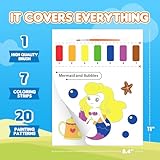 YPLUS Paint with Water Books for Toddlers, Art Craft Toys Watercolor Painting Paper for Kids Gift for Drawing with Brush - Animals