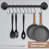 ESFUN 30 Pack Heavy Duty S Hooks Black Steel S Shaped Hooks for Hanging Jeans Pans Pots Plants Bags Towels Kitchen Closet Hooks Hanger, Large 3.5 inch