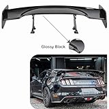 GT Wing Spoiler 47 Inch Rear Wing Compatible with 2005-2024 Ford Mustang GT350, Adjustable Angle Car Spoiler Universal, Rear Spoiler for Cars Glossy Black