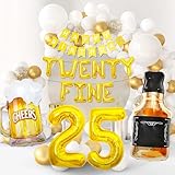 LaVenty Gold Twenty Five Birthday Decoration 25 Birthday Balloon 25th Birthday Decorations For Women Funny Happy Birthday Decoration 25 Number Balloons