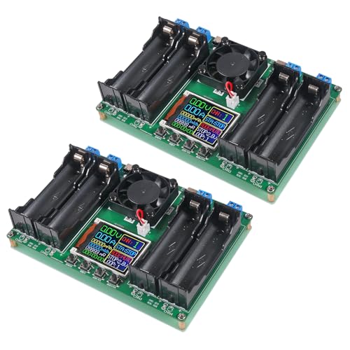 DWEII 2PACK 18650 Lithium Battery Capacity Tester Module MAh MWh Digital Battery Power Detector Module 18650 Battery Tester Type-C (4 Channel)