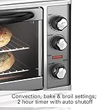 Hamilton Beach 31107D Convection Countertop Toaster Oven with Rotisserie, Extra-Large, Black and Stainless