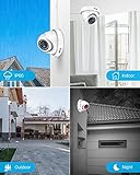 ZOSI 4 Pack 1080P Security Cameras,Night Vision,2MP Outdoor Indoor CCTV White Dome Camera Compatible with 1080P/5MP/4K HD-TVI Analog CCTV DVR System