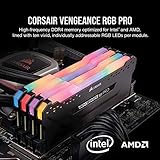 CORSAIR VENGEANCE RGB PRO DDR4 RAM 16GB (2x8GB) 3600MHz CL18-22-22-42 1.35V Intel AMD Desktop Computer Memory - Black (CMW16GX4M2D3600C18)