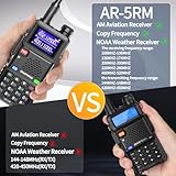 BAOFENG Ham Radio AR-5RM 10W Handheld Radios Long Range Rechargeable Tactical Two Way Radio Plus Copy Frequency 2500 mAh Walkie Talkie for Adults with Programming Cable,Type-C Charging,2 Pack