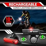 GearLight S400 Rechargeable Bike Light Set - Night Riding Accessories - White Elephant Stocking Stuffer for Men