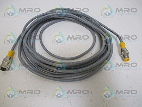 TURCK RK 4.5T-6-RS 4.5T/S653 5 Wire, 6 Meter Length, CORDSET, Double Ended, FOIL Shield & Drain Wire (NOT Connected), M12 EUROFAST, Nickel Plated Brass Coupling, NO LEDs, Standard Plug Body, STRAI