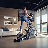 Elliptical Machine: E25 Elliptical Gym Equipment for Home and Studio, Exercise Equipment with 7.5" LCD Display, Tablet Holder, Adjustable Resistance, Power Incline and Heart Rate Monitoring (E25)