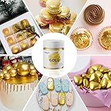 Gold Food Coloring Metallic Glitter Paint for Baking-Wayin Upgraded Vibrant Color Edible Glitter Cake Paint for Art Decorative Food Grade Shimmer Paint forCupcakes, Cookie, Donuts, Fondant, Candy,