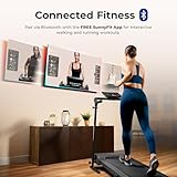 Sunny Health & Fitness Smart Foldable Exercise Running Walking Treadmill, Easy Assembly, LCD Performance Monitor, Device Holder, and SunnyFit® App Enhanced Bluetooth Connectivity - SF-T7610SMART