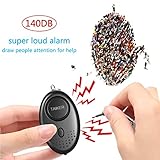 Personal Alarm for Women, 10 Packs 140DB Emergency Self-Defense Security Alarm Keychain with LED Light for Women Kids and Elders (Black & White)